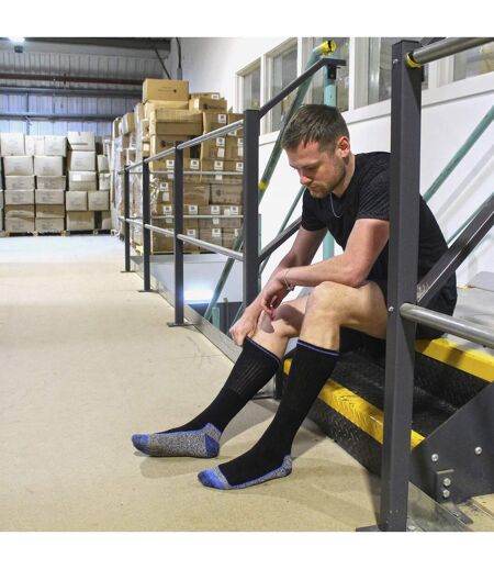 Men's Knee High Bamboo Work Socks for Steel Toe Boots | Anti Sweat Heavy Duty