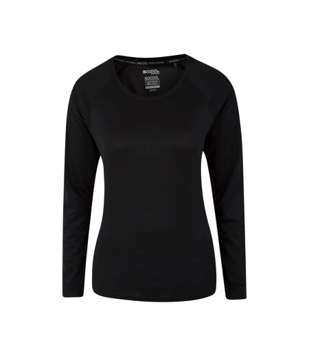 Womens/ladies Endurance Long-sleeved Top Black Mountain Warehouse