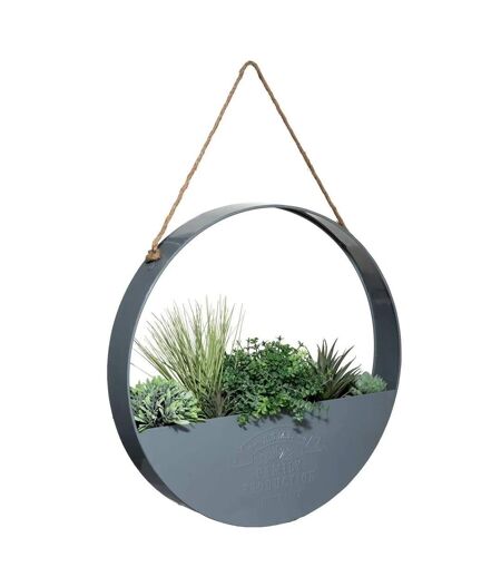 Décoration Murale à Suspendre Plante 44cm Gris