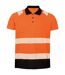 Womens/ladies safety polo shirt fluorescent orange Result Genuine Recycled-1