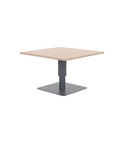 Table de jardin relevable carrée en aluminium SALIMIA - Graphite et honey