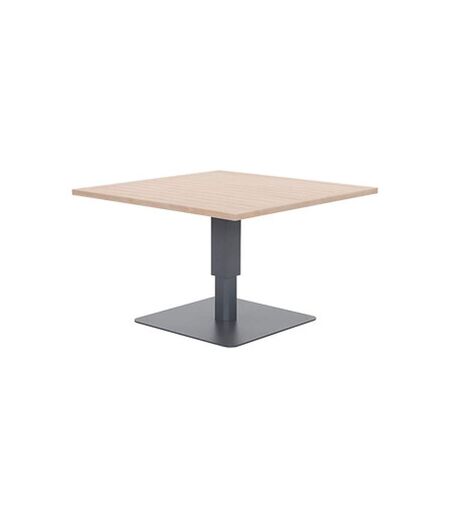 Table de jardin relevable carrée en aluminium SALIMIA - Graphite et honey