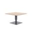 Table de jardin relevable carrée en aluminium SALIMIA - Graphite et honey-1