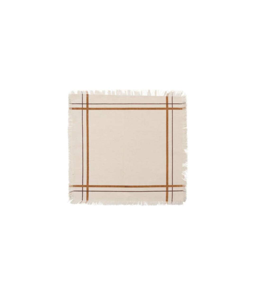 Lot de 2 Serviettes de Table Rayé Maha 40cm Beige-2