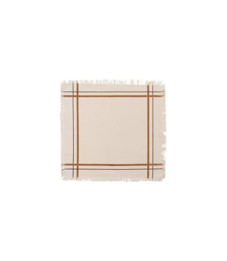 Lot de 2 Serviettes de Table Rayé Maha 40cm Beige