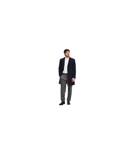 Mens Pleated Trousers Silver Boss