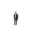 Mens Pleated Trousers Silver Boss-1