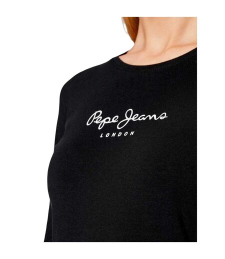 T-shirt Manches Longues Femme Noir Pepe Jeans