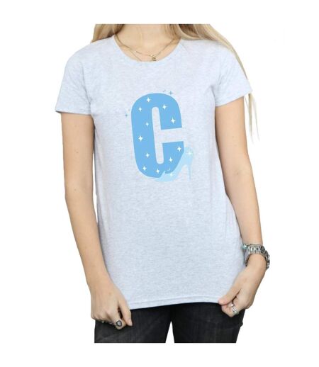 Disney Femme/Les femmes Alphabet C Is For Cinderella - T-shirt en coton (Gris sportif) - UTBI36955
