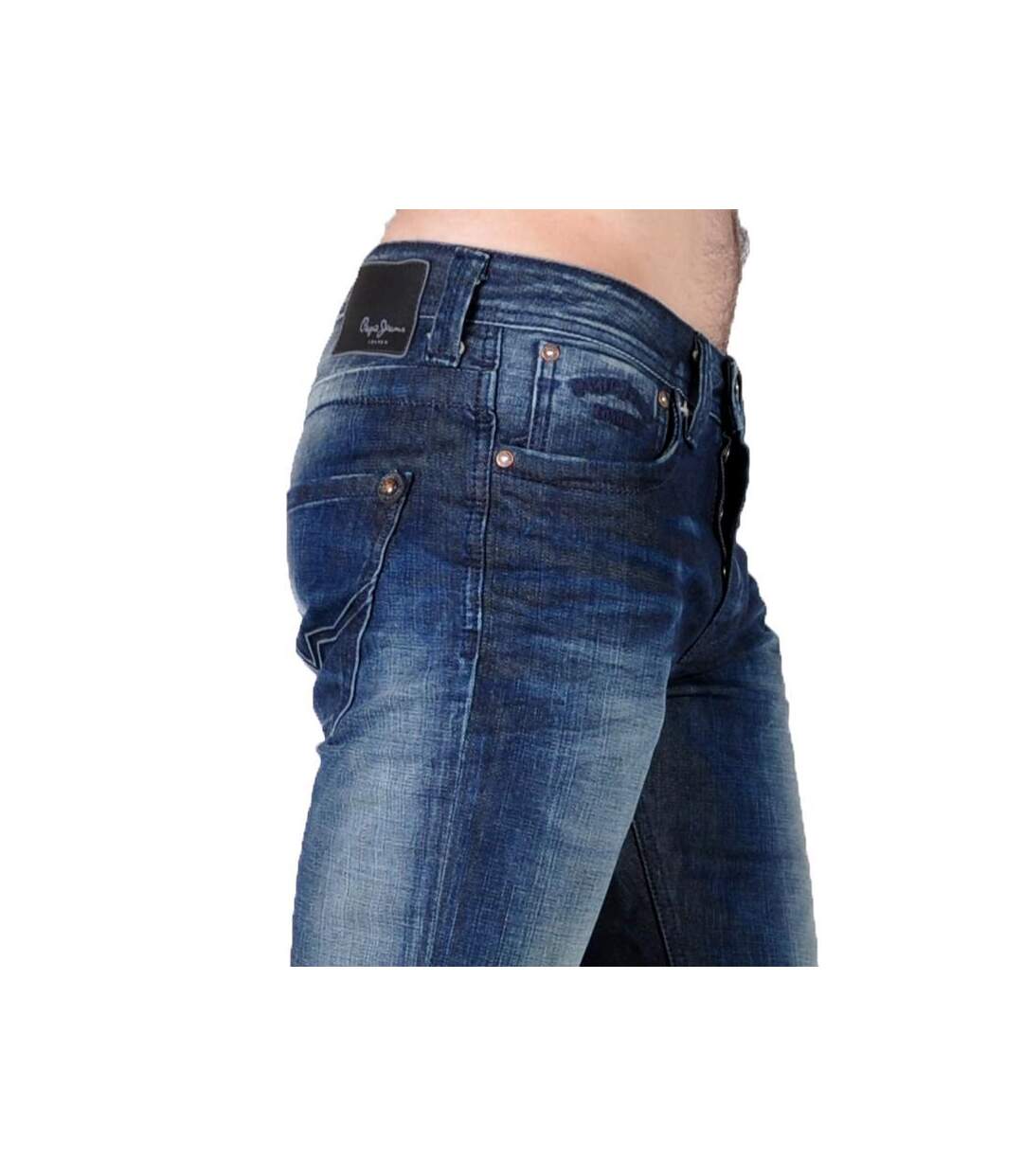 Jeans Pepe Jeans Kingston PM200017B13 Bleu Foncé Délavé-5
