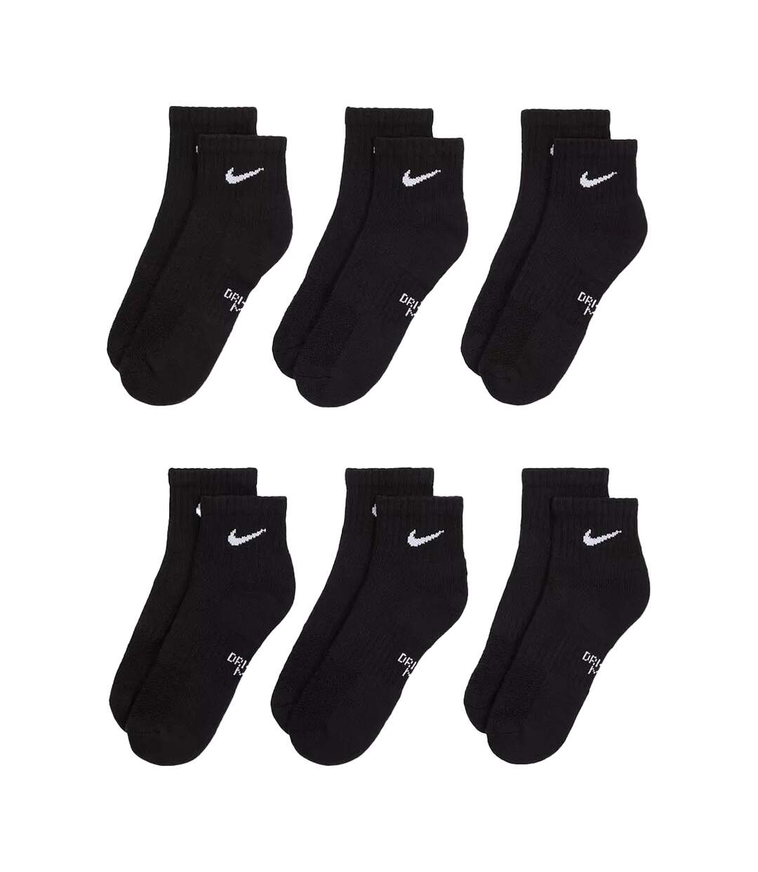 Lot De 6  Socquettes Everyday Enfant Noir Nike-3