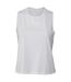Bella + Canvas Womens/Ladies Racerback Cropped Tank Top (Solid White Blend)