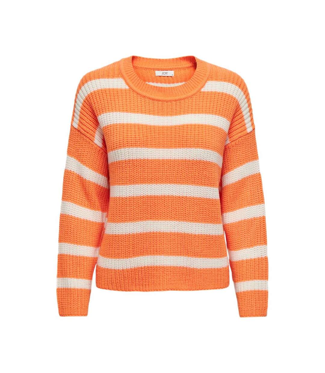 Pull à rayures orange femme jdy stripe-1