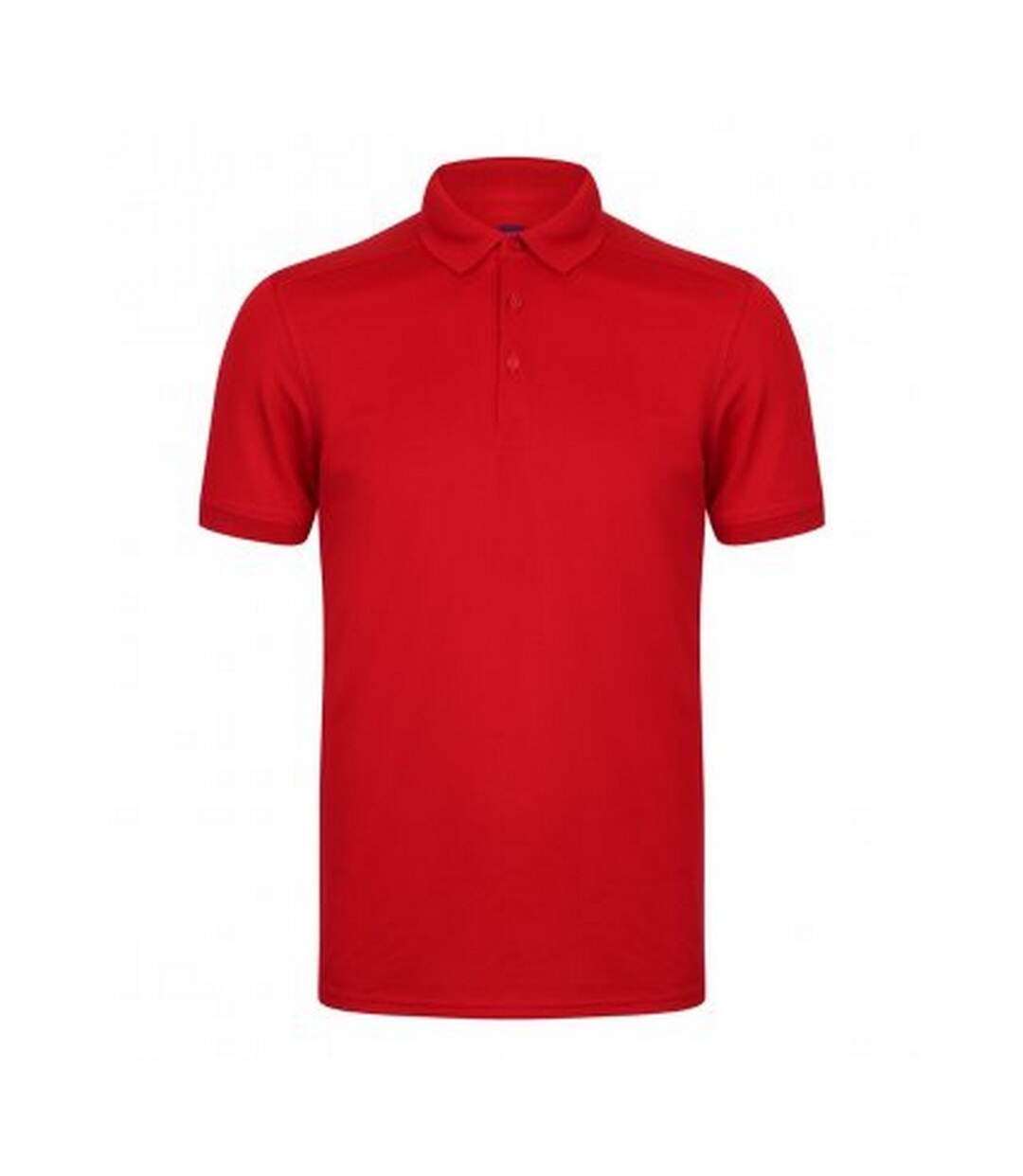 Mens stretch microfine pique polo shirt red Henbury