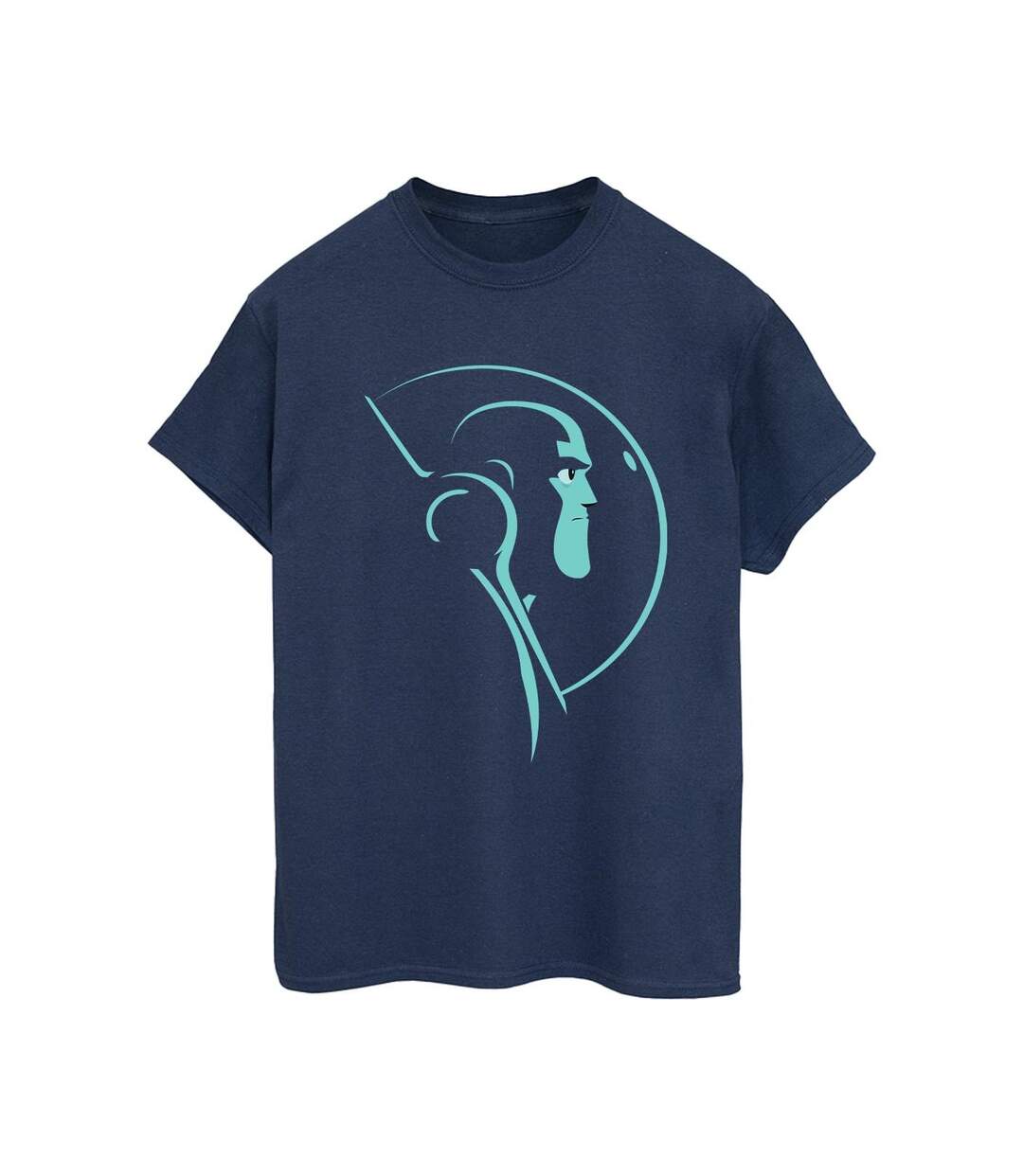 Disney Femme/Ladies Lightyear Space Helmet Stare Coton Boyfriend T-Shirt (Bleu marine) - UTBI34043-1
