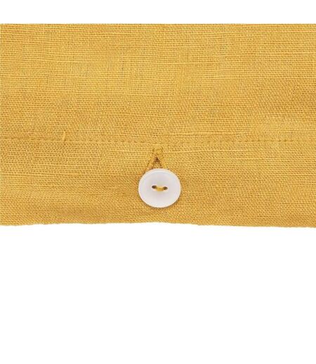 Drap Housse en Lin Adorable 140x190cm Jaune Ocre