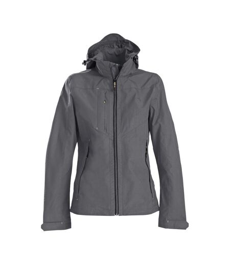 Womens/ladies water repellent jacket steel grey Printer