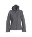 Womens/ladies water repellent jacket steel grey Printer