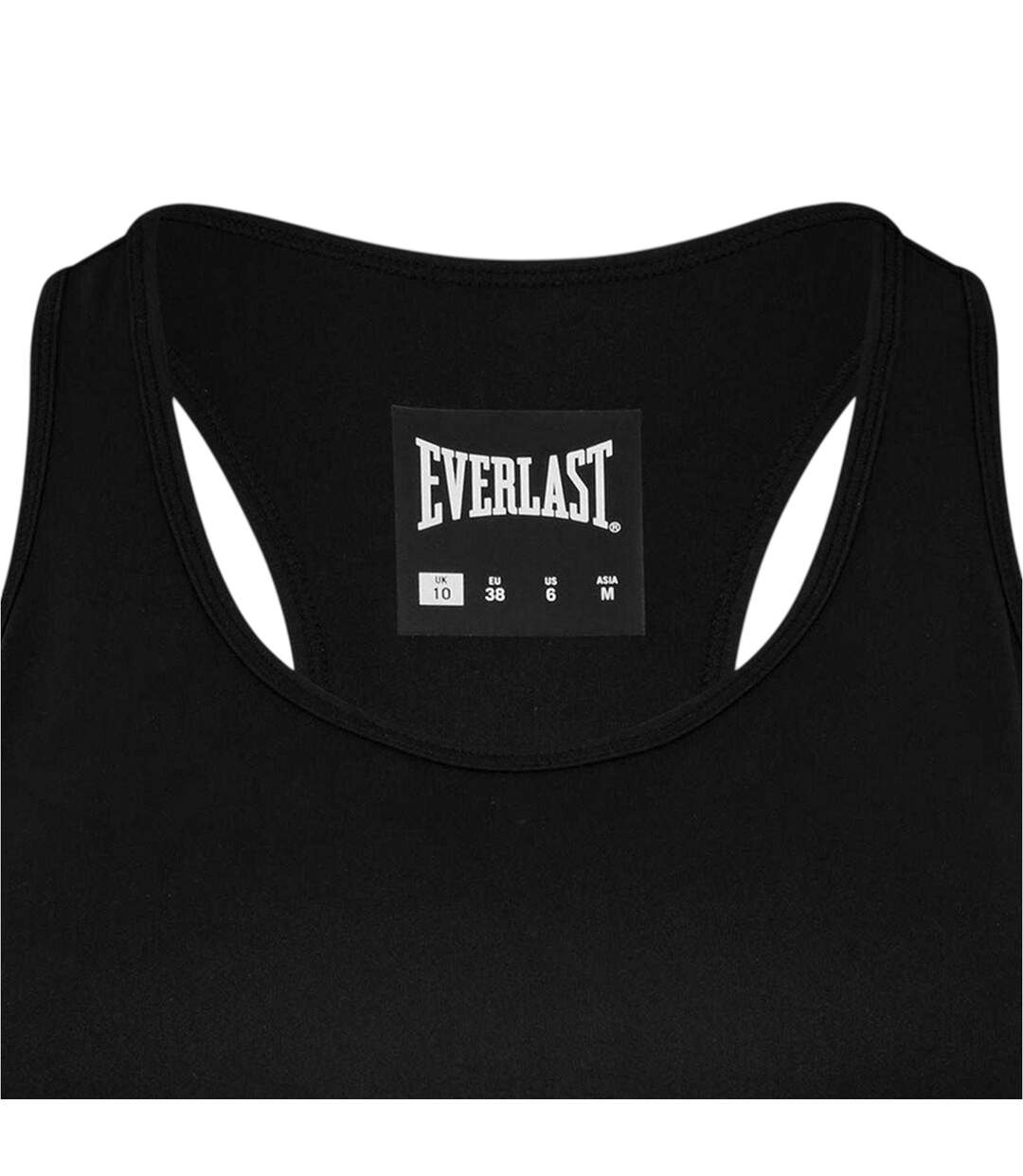 Womens/ladies Nylon Sports Bra Black Everlast-4