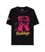 Womens/ladies Bulldog Regular T-shirt Black Pink Riverdale-1