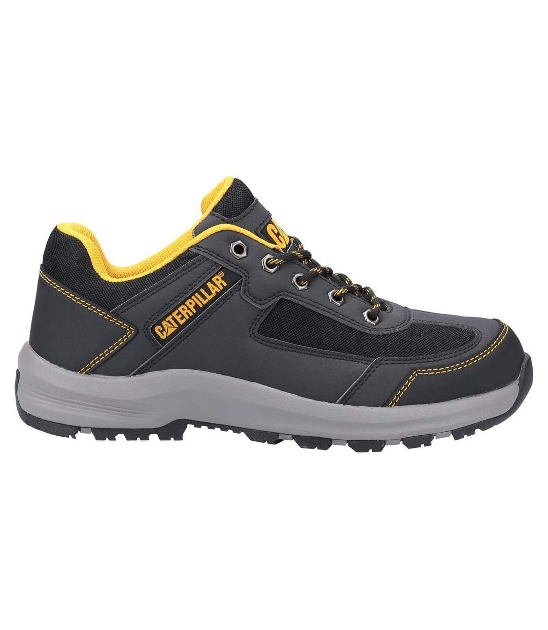 Mens elmore safety trainers grey/black Caterpillar-3