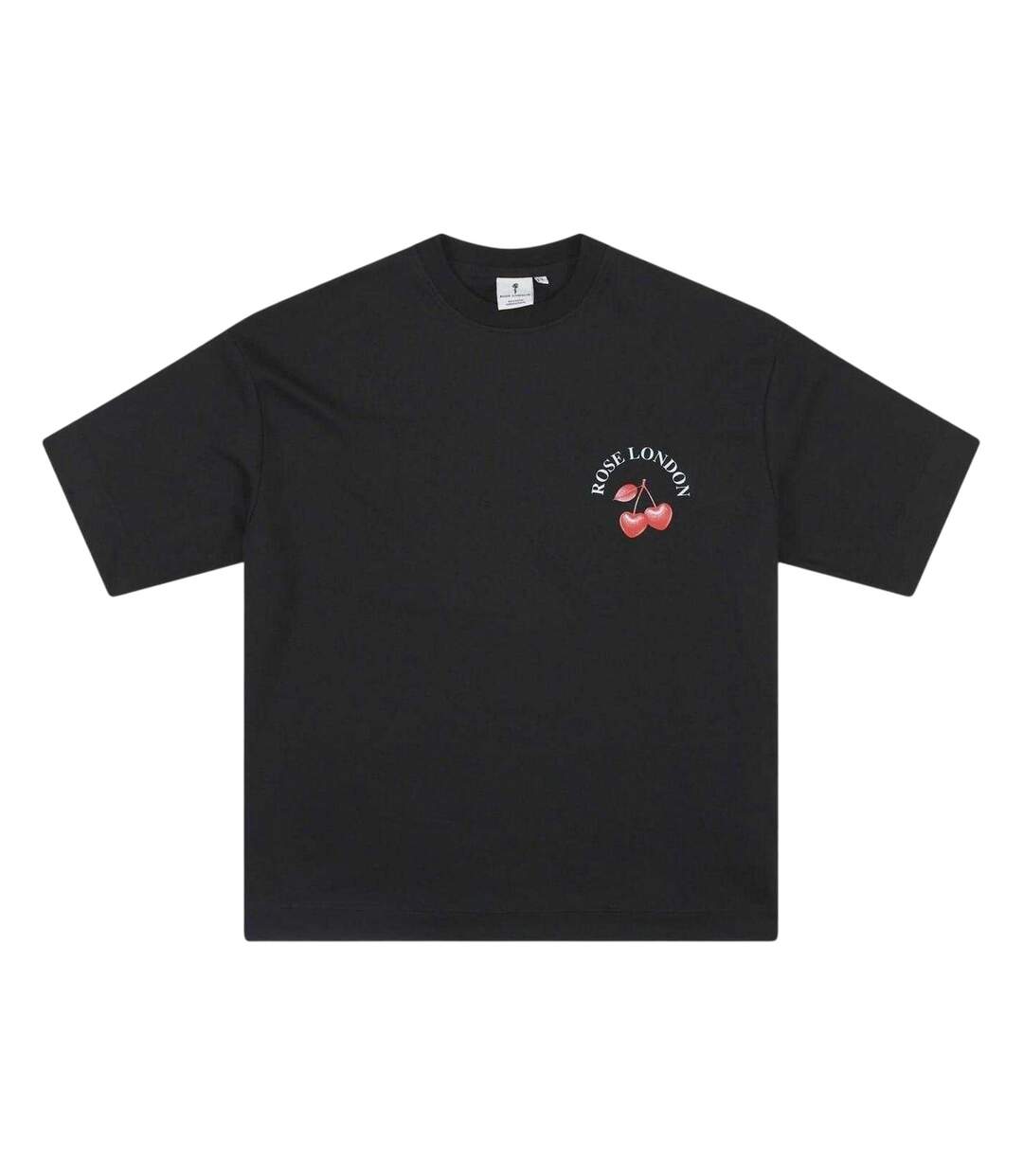 T-shirt Motif/style Cerise Homme Noir London-1