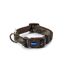 Country check adjustable dog collar 20cm 30cm brown Ancol-1