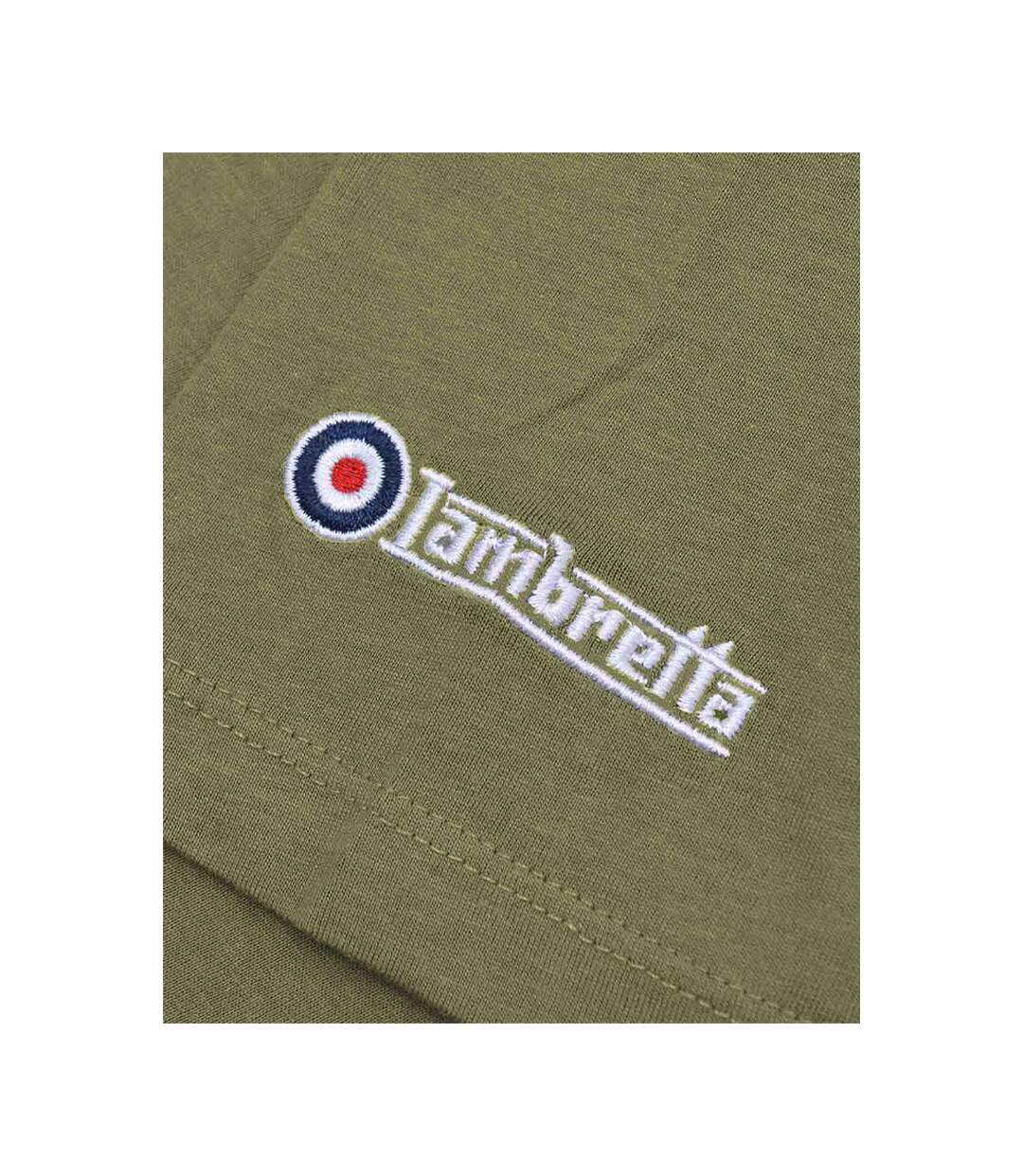 Mens Northern Soul T-shirt Khaki Green Lambretta-3