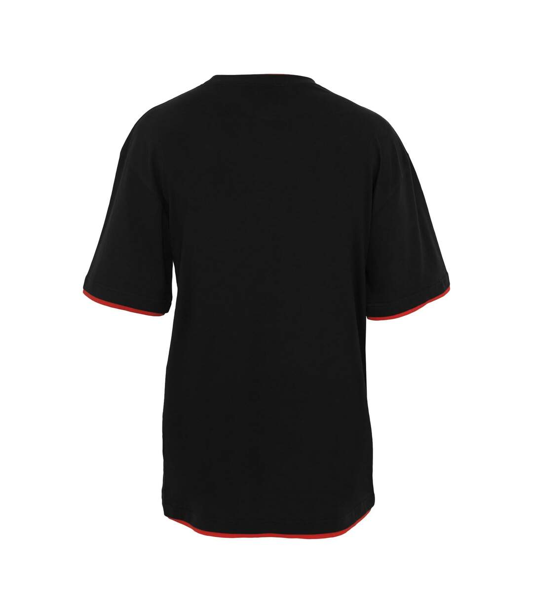 T-shirt Motif/style Détail Contrasté Homme Noir Rouge Urban Classics-2