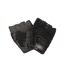 Mens leather mesh training gloves black Fitness Mad-1