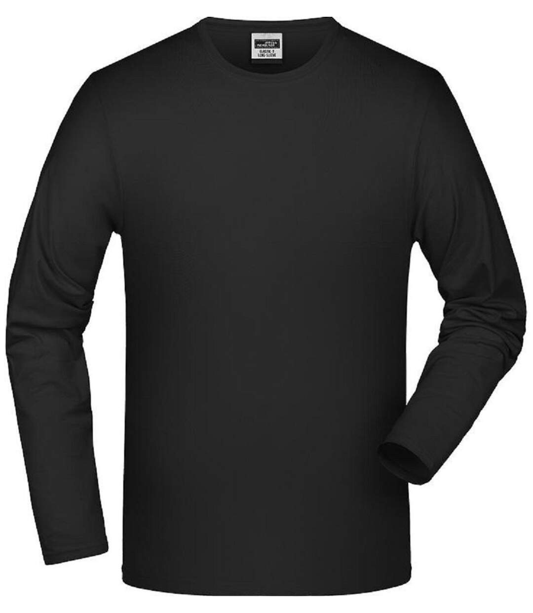 T-shirt stretch homme manches longues - JN056 - noir