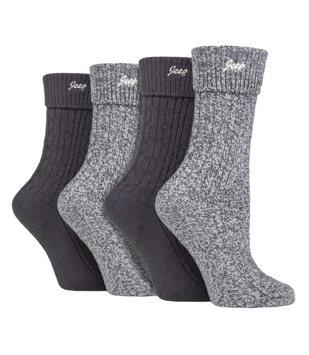 Ladies 4 Pack Super Soft Walking Boot Socks | Outdoor Socks for Hiking-1