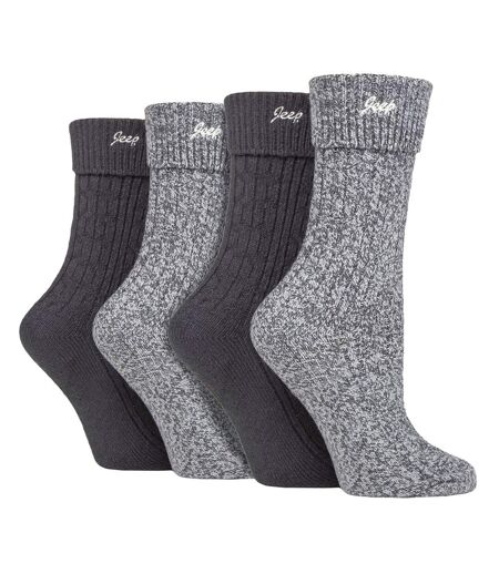 Ladies 4 Pack Super Soft Walking Boot Socks | Outdoor Socks for Hiking