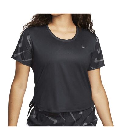 T-shirt Noir Femme Nike Swoosh - M