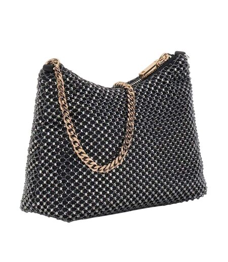 Sac Hobo Zalina Taille Unique Noir Métallisé Guess