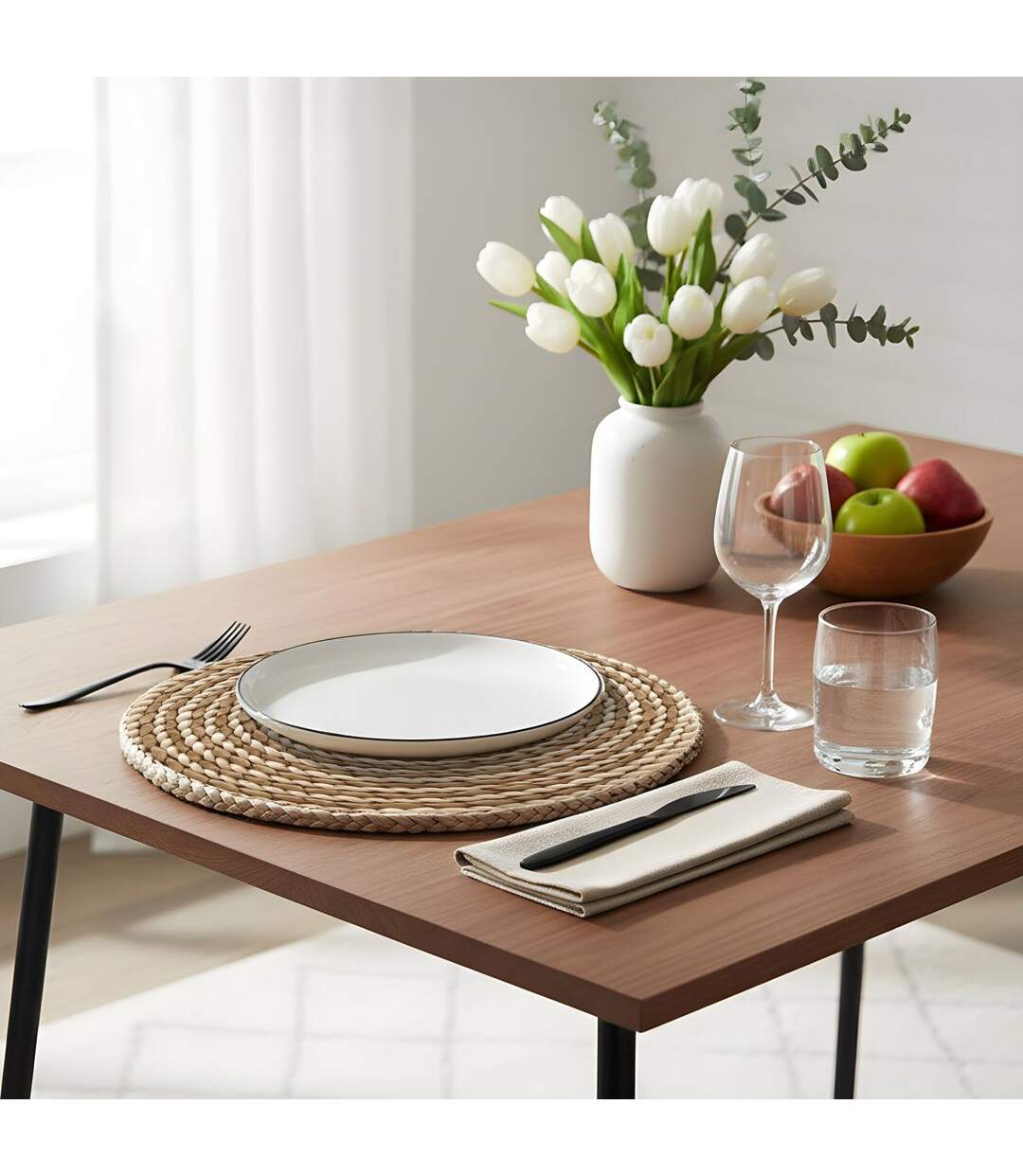 Set de Table en Maïs Cordelia 35cm Naturel-3