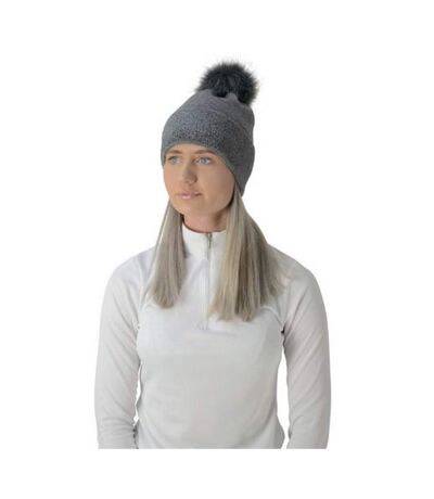 HyFASHION Womens/Ladies Alaska Diamante Bobble Hat (Grey/Black) - UTBZ3385