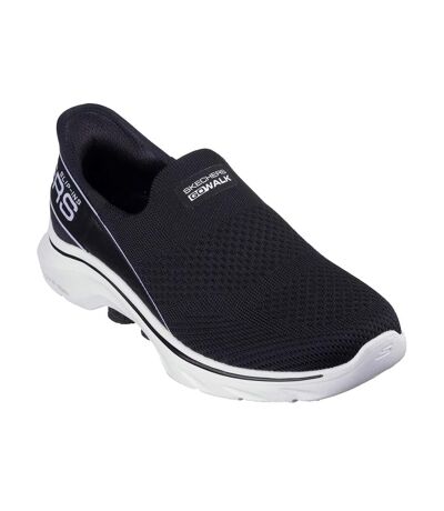 Womens/ladies Go Walk 7 Mia Trainers Black White Skechers