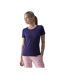 Womens/ladies Cotton Slim T-shirt Violet Navy Blue 4F-2