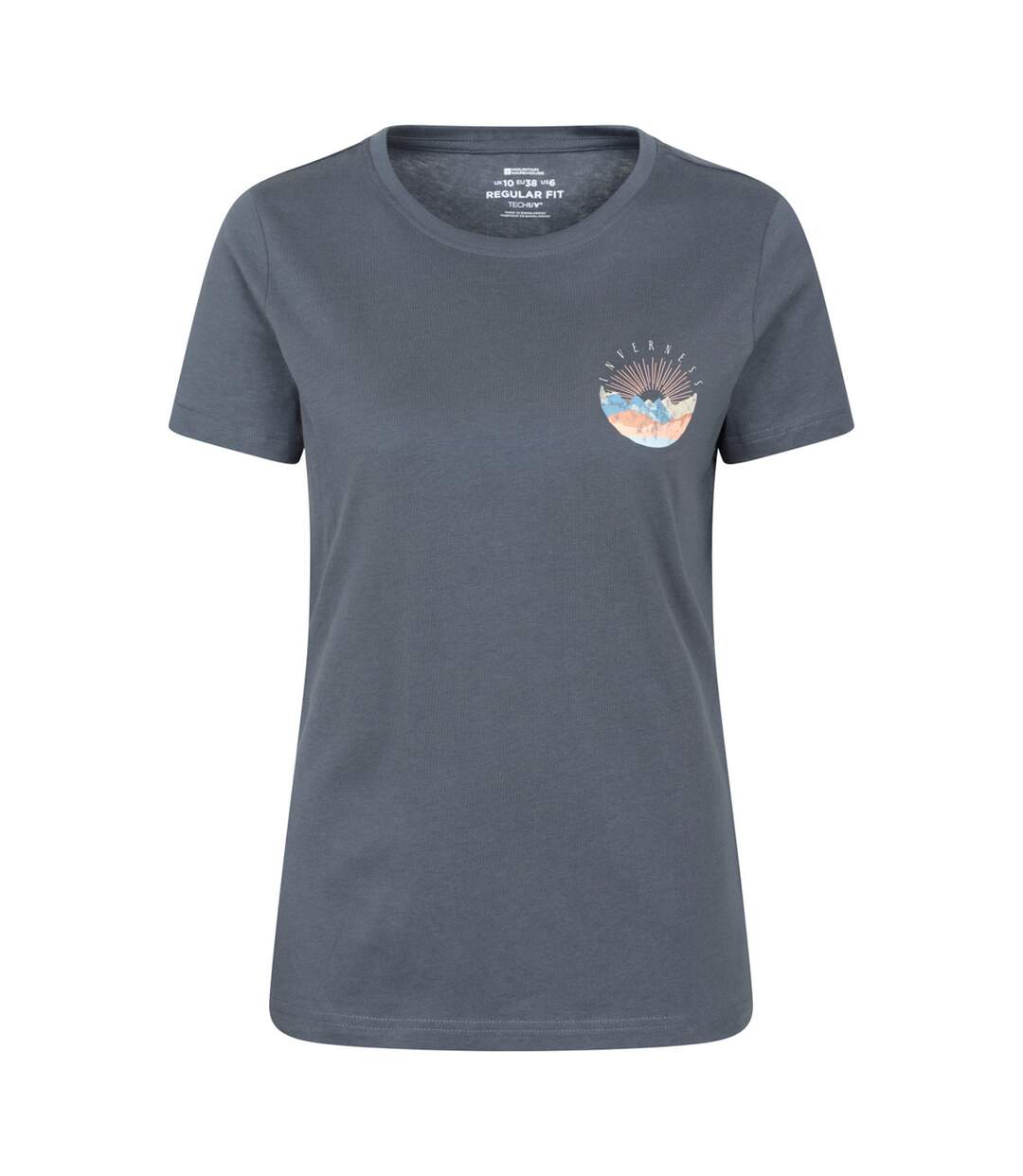 T-shirt Motif/style Imprimé Sur Poitrine Inverness Femme Bleu Foncé Mountain Warehouse-3