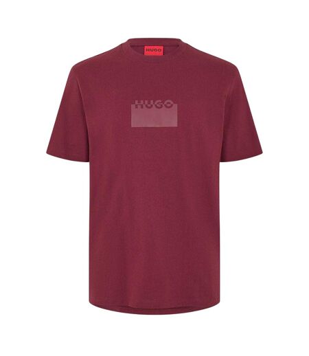 T-shirt Delastio Homme Rouge Foncé Hugo