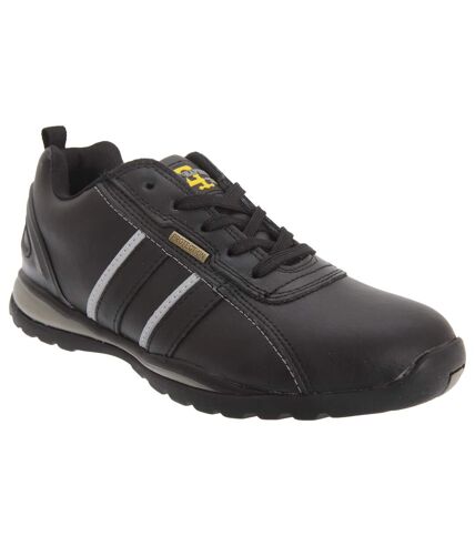 Grafters Mens Safety Toe Cap Trainer Shoes (Black/Grey Action) - UTDF565