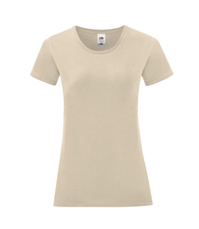 T-shirt Iconic Femme Beige Pâle Fruit Of The Loom
