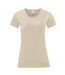 T-shirt Iconic Femme Beige Pâle Fruit Of The Loom-1