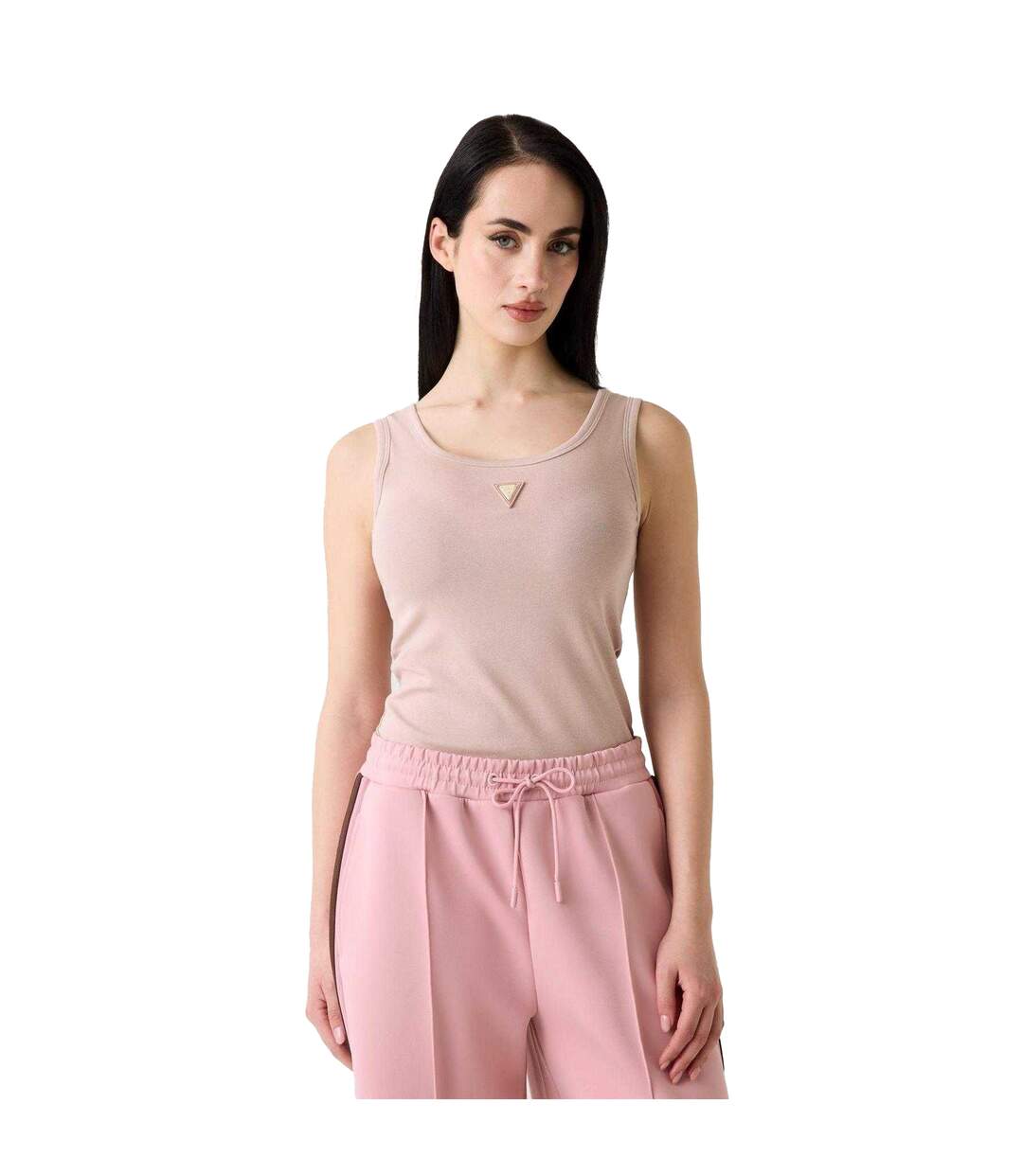Débardeur Motif/style Logo Triangulaire Olympe Femme Mauve Guess-1