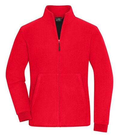 Veste polaire zippée - Femme - JN1321 - rouge et noir