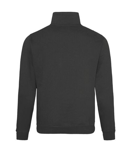 Awdis Mens Plain Sophomore ¼ Zip Sweatshirt (Jet Black)