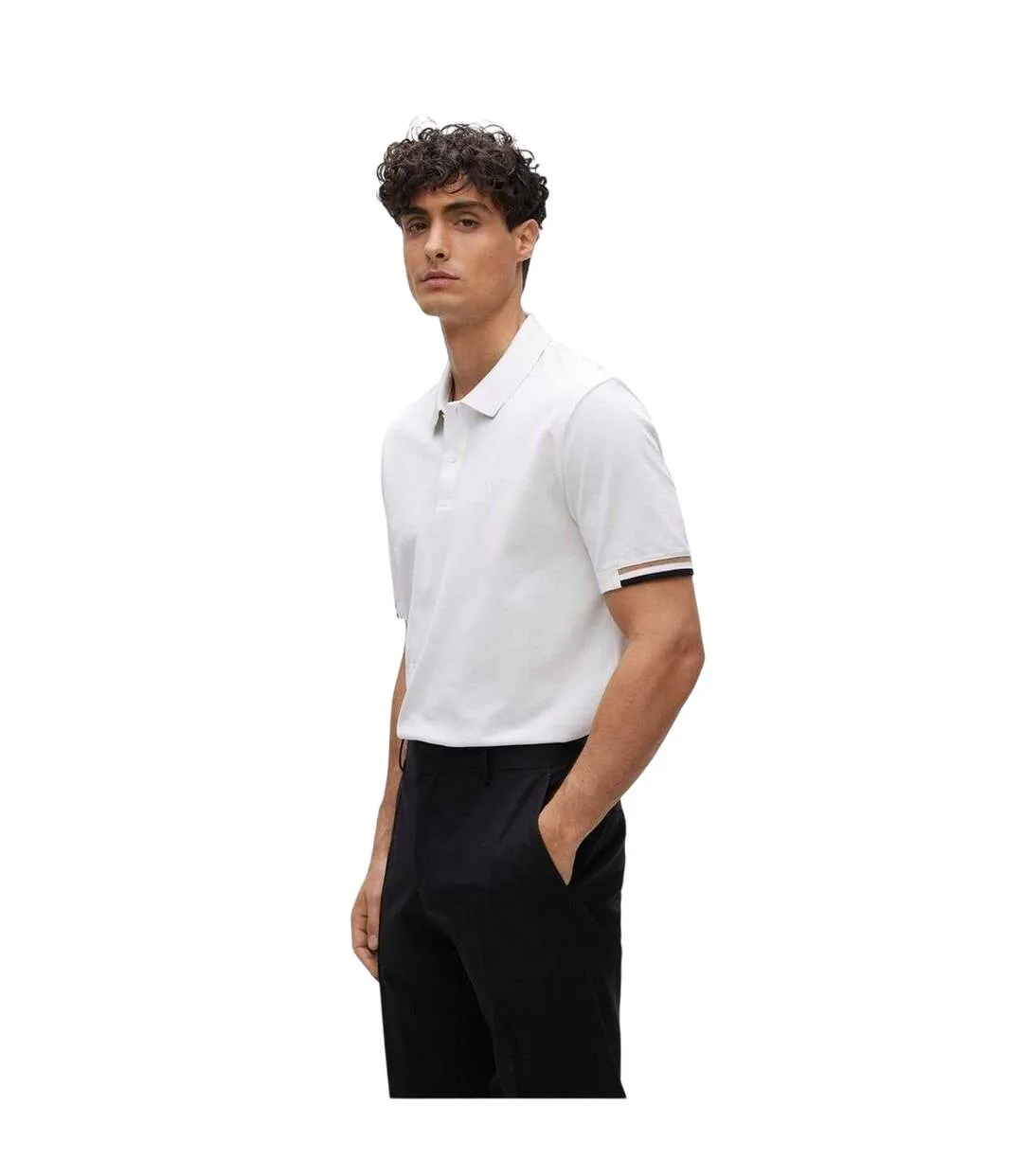 Polo Parlay Homme Blanc Boss-4