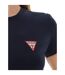 T-shirt Motif/style Logo Sur Poitrine Femme Bleu Marine Guess-3
