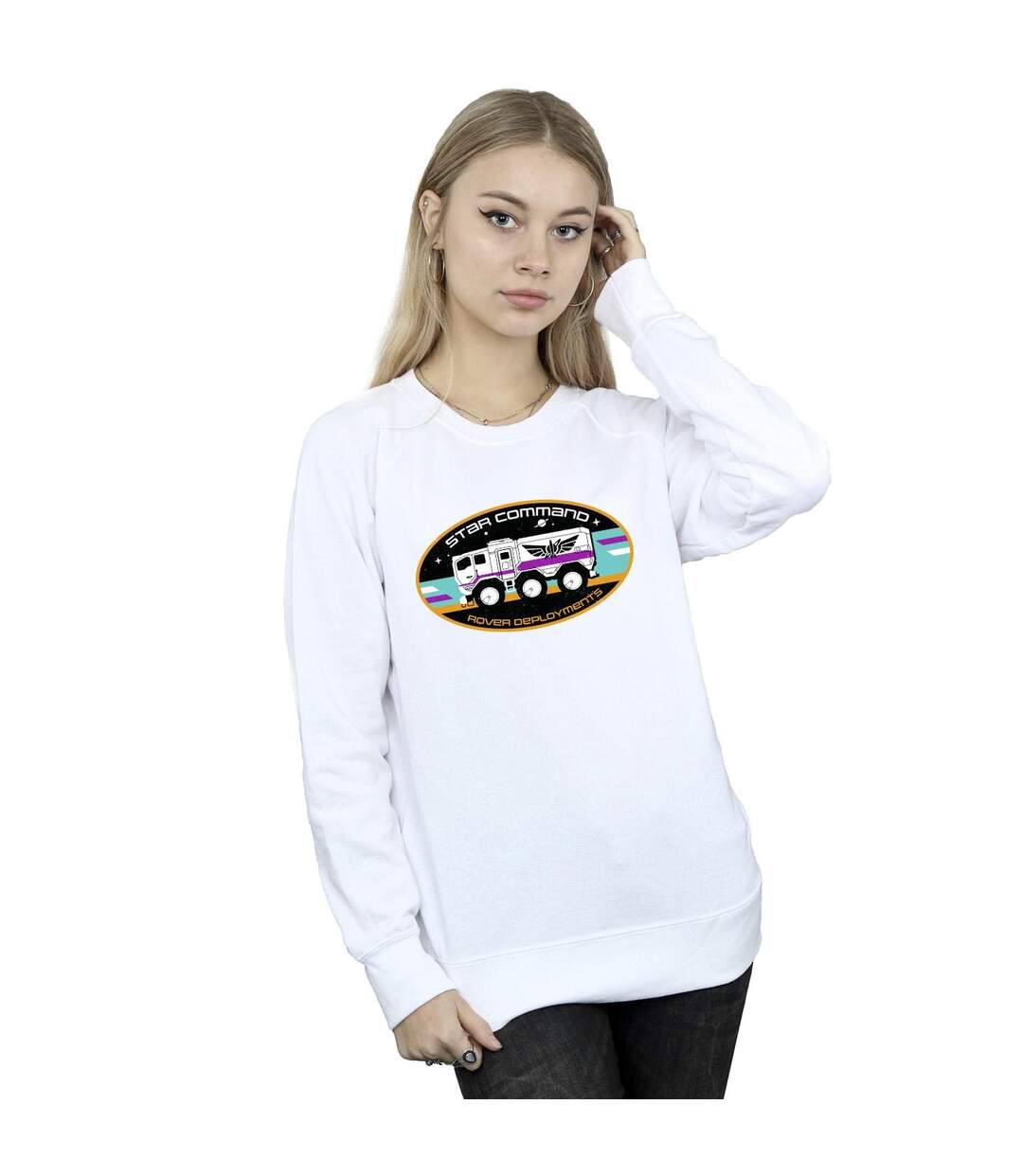 Disney Sweatshirt Lightyear Rover Deployment - Femmes/Dames (Blanc) - UTBI25061-2